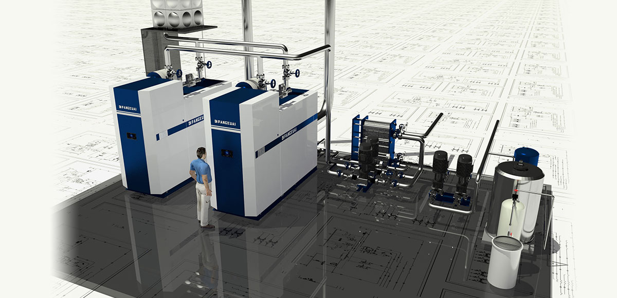 完全冷凝常壓熱水鍋爐熱力圖